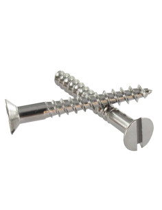 Vis bois Laiton chrome Tête fraisée Fendue 5X35