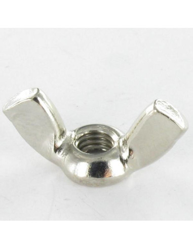 1 x Ecrou à oreille Laiton nickelé M6 Forme...