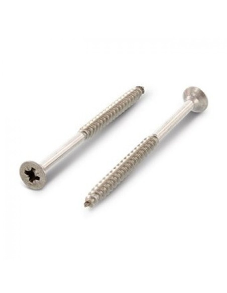 1 x VBA Vis bois agglo Tête fraisée Pozi N°1 3X45 Filetage partiel Inox A4 microvis