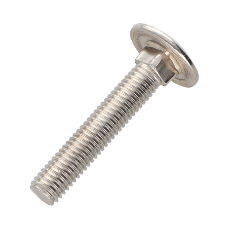 1 x TRCC JAPY tête ronde collet carré Inox A2 M5X50 Filetage total