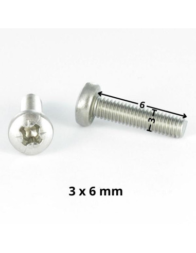1 x Vis métaux tête cylindrique bombée large...