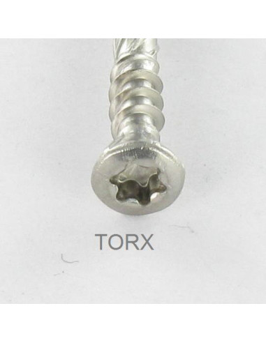 1 x Vis terrasse Double filet Tête fraisée TORX...