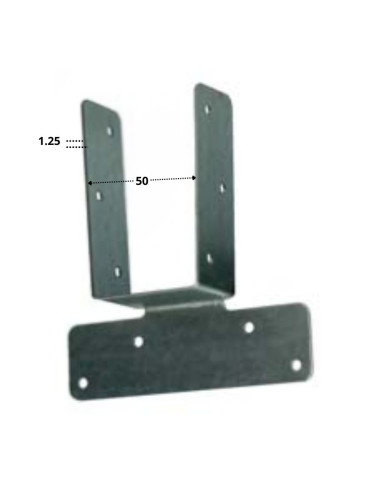 1 x Pied de fermette plié 50 Sendzimir