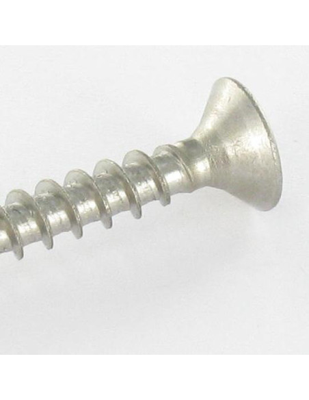1 x VBA Vis bois agglo Tête fraisée Pozi N°2 4X40 Filetage total Inox A4