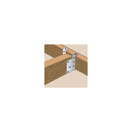 1 x Sabot poutre bois avec lèvre pliable Sendzimir 32X125