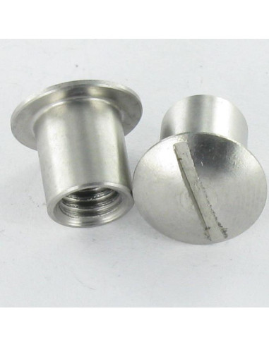 1 x Ecrou Relieur Tête bombée Fendue 8X9 M6X8 Inox