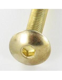 Vis Poelier M6X30 Clé de 4 HC4 Acier laitonne 2