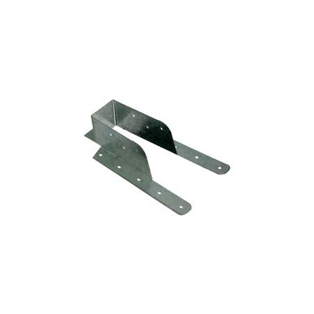 1 x Sabot poutre bois avec lèvre pliable Sendzimir 75X149