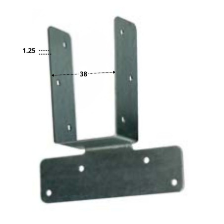 1 x Pied de fermette plié 38 Sendzimir
