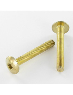 Vis Poelier M6X80 Clé de 4 HC4 Acier laitonne