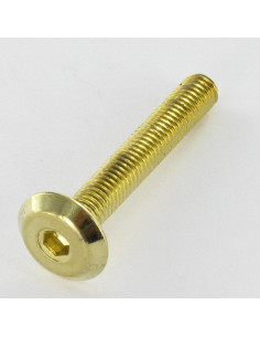 Vis métaux tête plate Clé de 4 HC4 M6X60 Acier laitonne