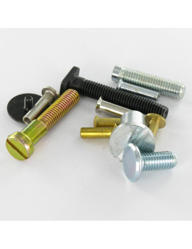 1 x Vis QUART De TOUR 8X38 Acier brut Géomet 500B