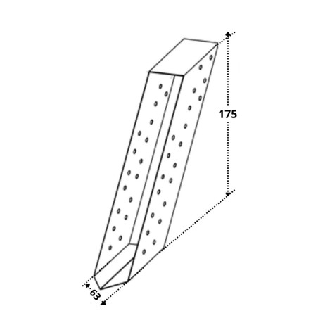 1 x Connecteur de poutre bois Sendzimir 63X175