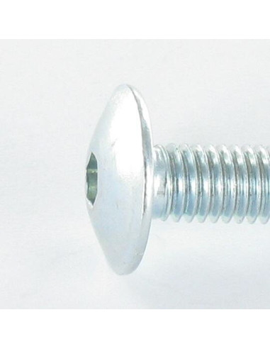 1 x Vis Poelier M6X12 Clé de 4 HC4 Acier zingué