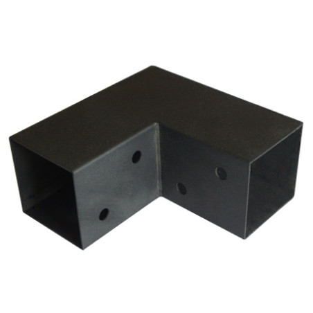 1 x Connecteur / Platine d'assemblage EXPRESS En L Acier zingué noir 72X165X163.5
