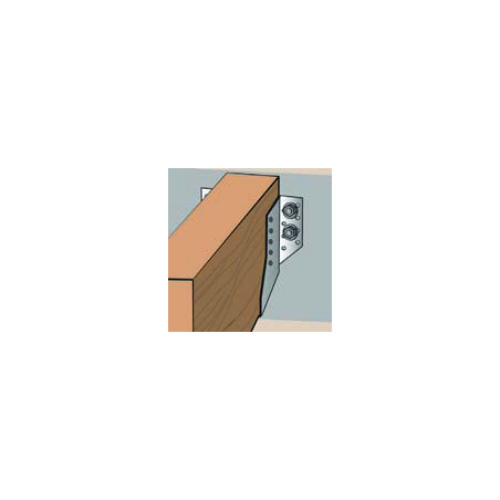 1 x Ensemble 2 Sabot de charpente Gauche Droite Sendzimir 30X150