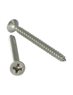 VBA Vis bois agglo Tête fraisée Pozi N°3 6X25 Filetage...