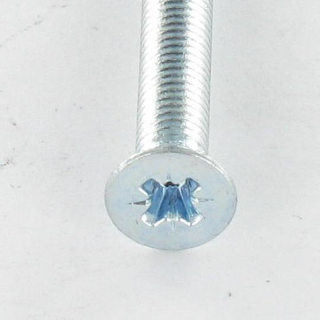 1 x Vis métaux Tête fraisée Pozi N°2 M4X45 Acier zingué