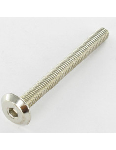 Vis métaux tête plate Clé de 4 HC4 M6X60 Acier nickelé