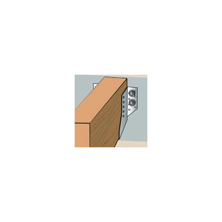 1 x Sabot de charpente Forme U à Ailettes Extèrieur Sendzimir 63X158