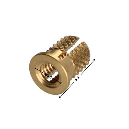 1 x Insert à collerette EXPANSIONFIX Laiton M3.5X6.3
