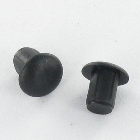 1 x Bouchon Diamètre du corps 7 Diamètre de tête: 15 Longueur sous tête 6.5 Polyethylène noir