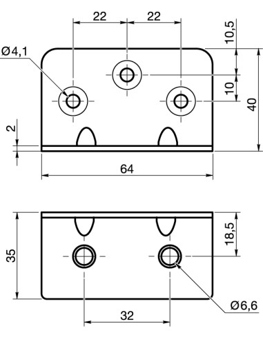 1 x Equerre de fixation renforcée emboutie...