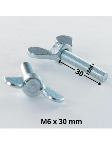 1 x Vis Oreilles M6X30 Acier zingué