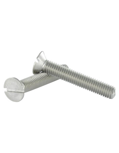 1 x Vis métaux Tête fraisée Fendue M8X80 Inox A4