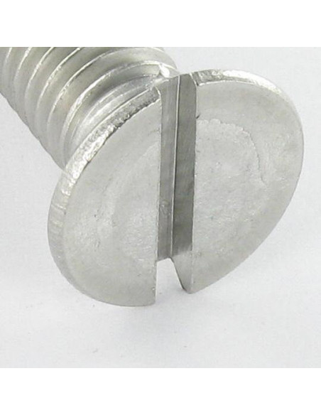 1 x Vis métaux Tête fraisée Fendue M8X80 Inox A4