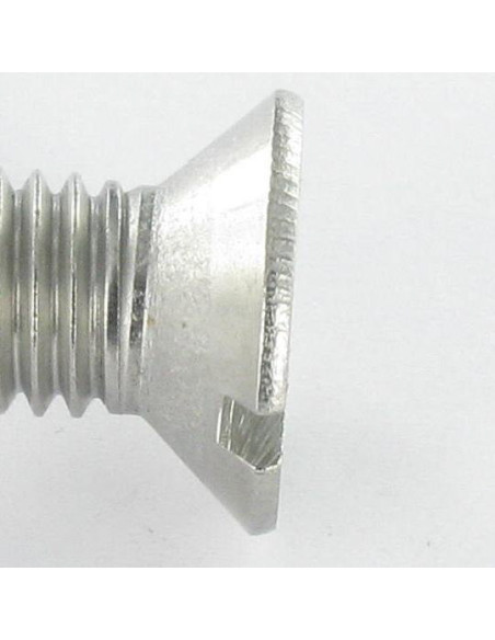 1 x Vis métaux Tête fraisée Fendue M8X80 Inox A4