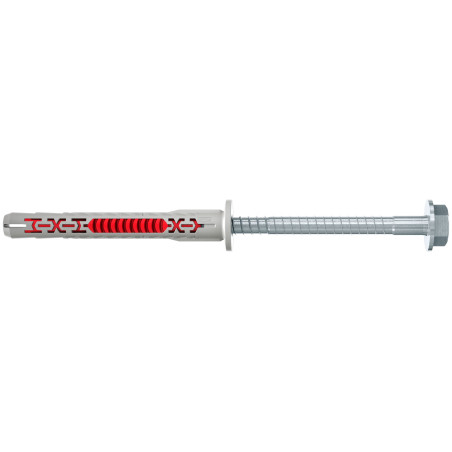 1 x Cheville DUOXPANF Tête hexagonale TH 10X120 Fischer FUS Acier zingué