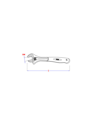 1 x Clé à molette 200MM