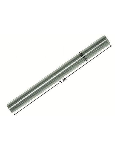 1 x Tige filetée M18 Longueur 1 mètre Classe...