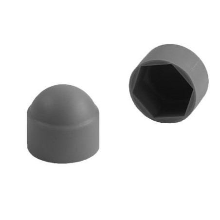 1 x Cache Ecrou ou cache tête vis Tête hexagonale TH M6 Polyéthylène RAL7001 Sur plat 10