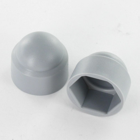 1 x Cache Ecrou ou cache tête vis Tête hexagonale TH M6 Polyéthylène RAL7001 Sur plat 10