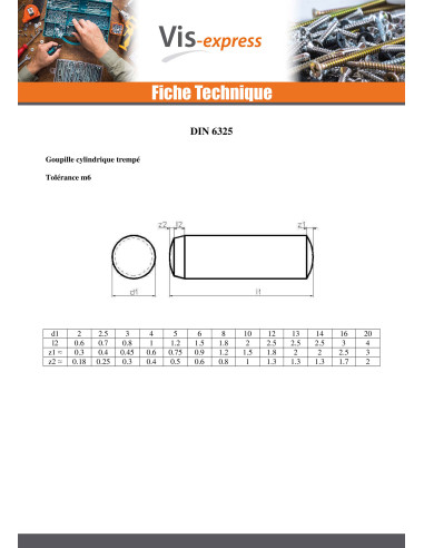 1 x Goupille CANNELEE Acier brut 3X14 ISO8742