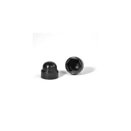 1 x Cache Ecrou ou cache tête vis Tête hexagonale TH M8 Polyethylène noir Sur plat 13