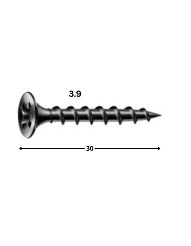 1 x Vis pour plaque de plâtre Spax 3.9X30 Acier...