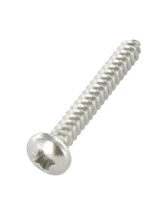 Vis tôle tête cylindrique bombée large Pozi 4.8X16 Inox A4