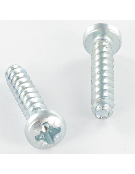 1 x Vis pvc Tête cylindrique TC Pozi 6X30 Filet 40 Degrès Acier zingué