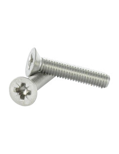 Vis métaux Tête fraisée Pozi M6X60 Inox A4