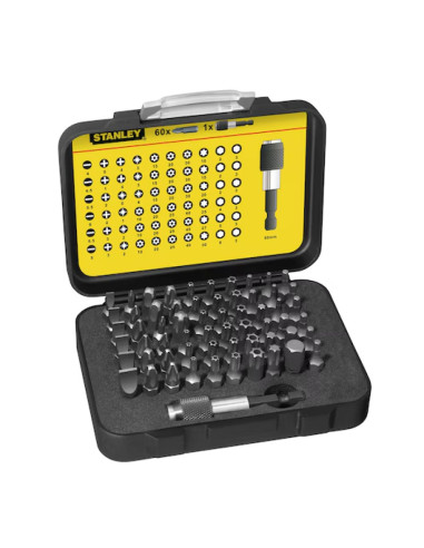 1 x Assortiment de 61 Embout STANLEY + 1 Porte...