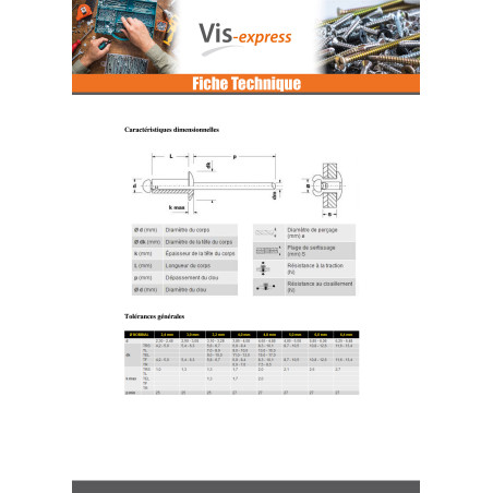1 x Rivet Etanche GOSTOP Aluminium Tige acier Tête plate 4X10