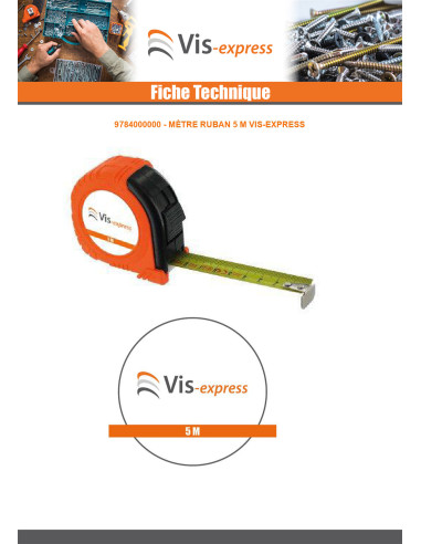 1 x Mètre ruban 5M VIS-EXPRESS