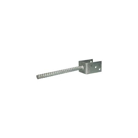 1 x Pied de poteau Forme U 60X100X81 Forte tenue à la corrosion Acier galvanisé à chaud