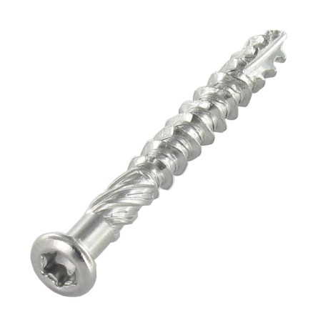 1 x Vis terrasse TEKOR Tête fraisée Cranté TORX T25 5X50 Pointe antifendage type 17 Inox A2