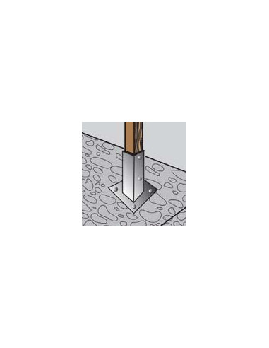 1 x Pied de poteau Avec Patte 91X150 Forte...