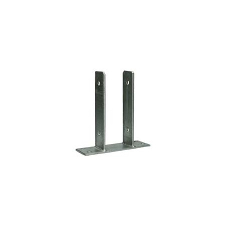 1 x Pied de poteau Forme U 91X50X200 Forte tenue à la corrosion Acier galvanisé à chaud