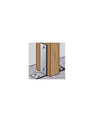 1 x Pied de poteau Forme U 91X50X200 Forte...
